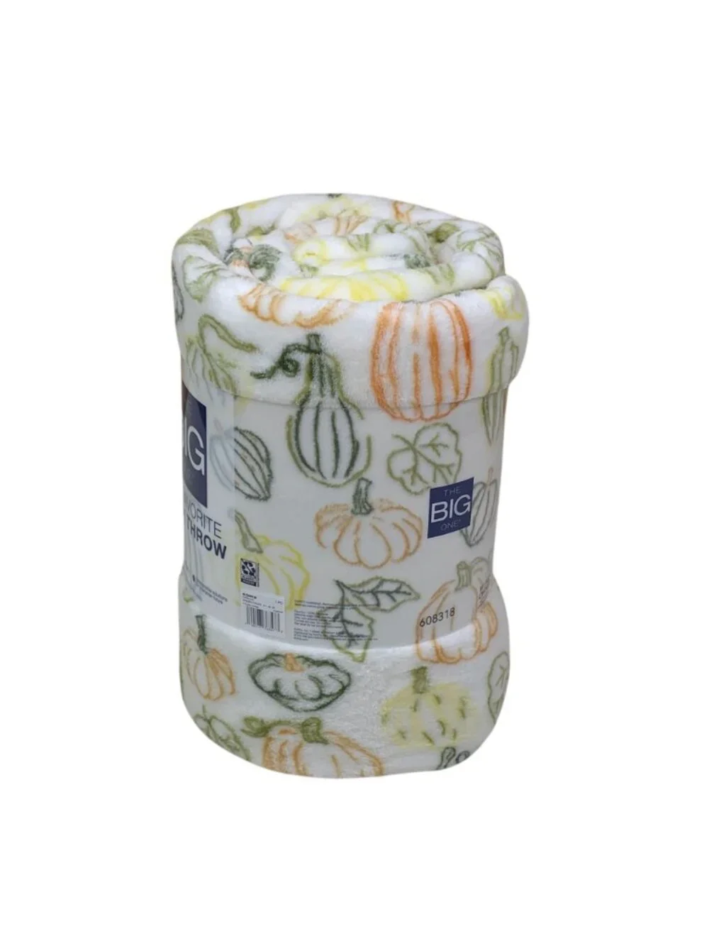 The Big One Oversized Pumpkin Fall Plush Throw Blanket 5'x 6' Supersoft & Cozy